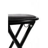 Mainstays Vinyl Folding Stool, Black folding vinyl stool