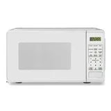 Mainstays 0.7 Cu ft Countertop Microwave Oven, 700 Watts， White, Child Safety Lock