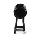 Mainstays Vinyl Folding Stool, Black folding vinyl stool