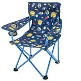 Ozark Trail Kids Folding Arm Chair, 125lb Weight Capacity, Blue, Polyester Fabric & Steel Frame, Camping Chair